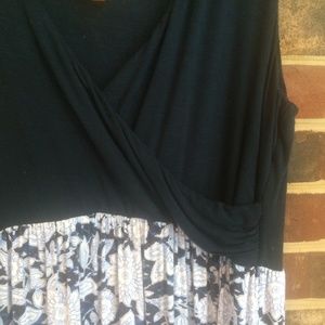 J Jill Knit Surplice Colorblock Maxi Dress